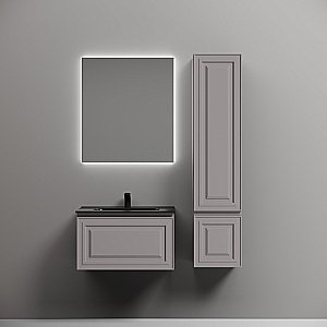 Тумба с раковиной Sancos Very 70 VR70SM серая матовая для ванной в интернет-магазине Sanbest