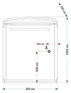 Зеркало Misty Дайна 85x104 чёрное в ванную от интернет-магазине сантехники Sanbest