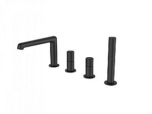 Смеситель для ванны BelBagno UNO-BVD4-NERO черный купить в интернет-магазине сантехники Sanbest