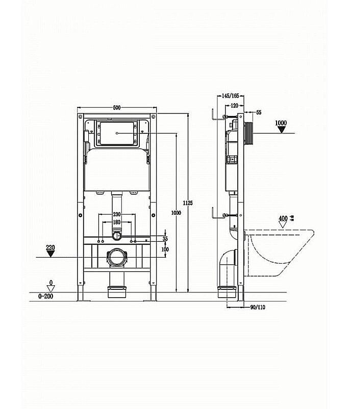 Инсталляция для унитаза Agger ACC500 купить в интернет-магазине сантехники Sanbest