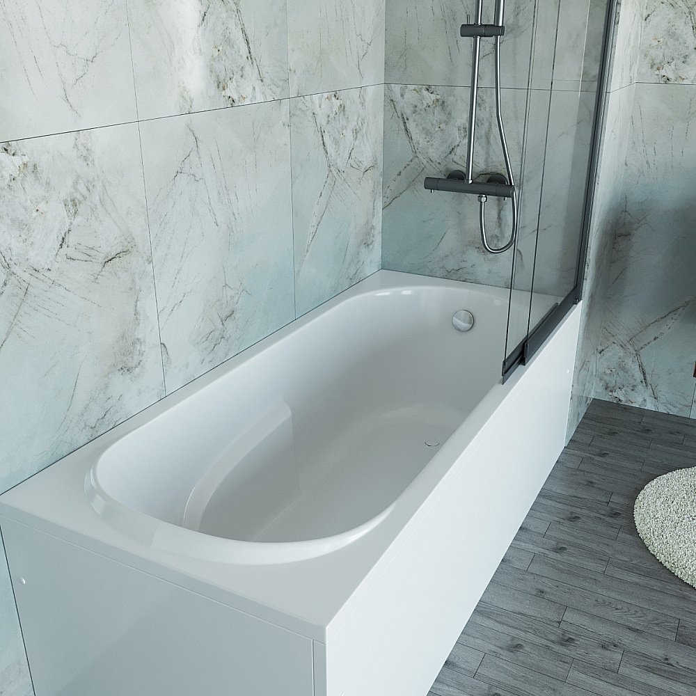 Ванна акриловая Vincea VBT-2A170-LG 170x75 белая с ножками купить в интернет-магазине Sanbest