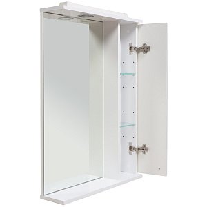 Зеркало со шкафом Rush Crete 75 CRM35075W белый в ванную от интернет-магазине сантехники Sanbest