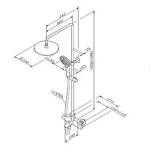 Душевая система AM.PM LIKE F0780522 черная купить в интернет-магазине сантехники Sanbest