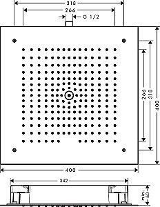 Верхний душ Hansgrohe Raindance E Air 1Jet Хром 26252000 купить в интернет-магазине сантехники Sanbest