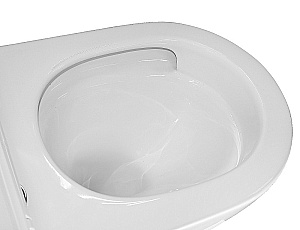 Унитаз подвесной Azario Eclat AZ-2381-A белый, безободковый, с крышкой микролифт, слив торнадо купить в интернет-магазине Sanbest