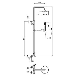 Душевая система Webert Azeta AZ870105015METAL купить в интернет-магазине сантехники Sanbest