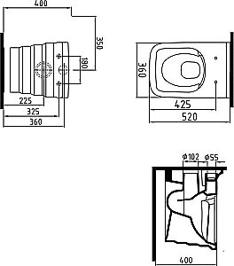Унитаз подвесной Bien Shine SHKA052N1VP1W3000 белый, с крышкой микролифт, безободковый купить в интернет-магазине Sanbest