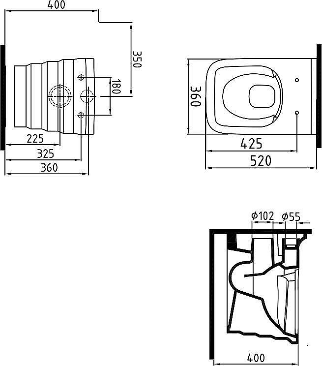 Унитаз подвесной Bien Shine SHKA052N1VP1W3000 белый, с крышкой микролифт, безободковый купить в интернет-магазине Sanbest