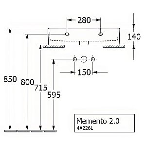 Раковина Villeroy&Boch Memento 2.0 4A226LR7 черный матовый купить в интернет-магазине Sanbest