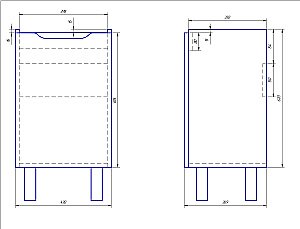 Тумба с  раковиной подвесная/напольная Dreja MINI 50 белый глянец для ванной в интернет-магазине Sanbest