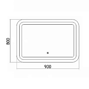 Зеркало Loranto Стиль CS00083956 90х80 сенсорный выключатель с функцие диммера в ванную от интернет-магазине сантехники Sanbest