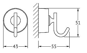 Крючок FBS Nostalgy NOS 001 купить в интернет-магазине сантехники Sanbest