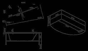 Ванна акриловая BAS Лагуна 170x110 купить в интернет-магазине Sanbest