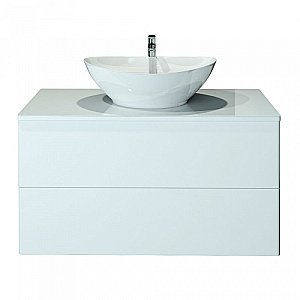 Тумба с раковиной Orange Otto Ot-100TuGLASS+G56 100 белая для ванной в интернет-магазине Sanbest