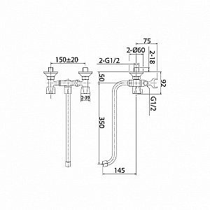 Смеситель для ванны Milardo Tring TRISB02M10 хром купить в интернет-магазине сантехники Sanbest