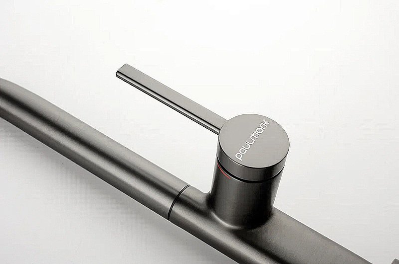 Смеситель для кухни Paulmark Neo Ne214419-GM вороненая сталь купить в интернет-магазине сантехники Sanbest