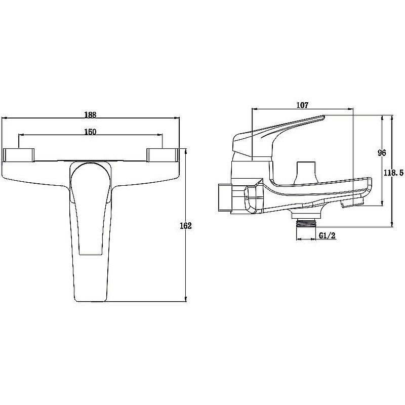 Смеситель для ванны Kaiser Clever 76022 купить в интернет-магазине сантехники Sanbest