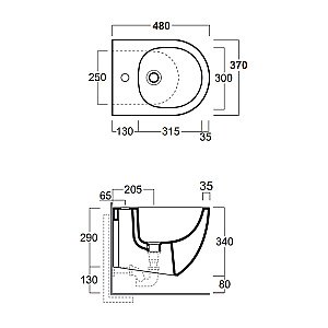 Биде подвесное Simas Vignoni VI29 XS белое купить в интернет-магазине Sanbest