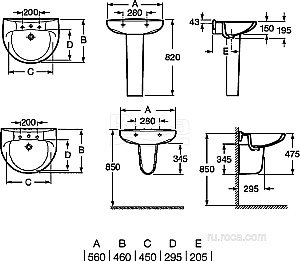 Раковина Roca Victoria 56 32739300Y белая купить в интернет-магазине Sanbest
