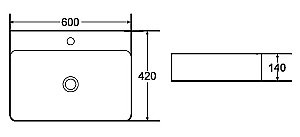 Раковина Armadi Art Vallessi 60 874 белая купить в интернет-магазине Sanbest