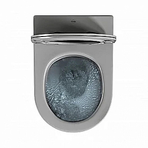 Унитаз подвесной BAS ROUND GREY безободковый, с крышкой микролифт, серый купить в интернет-магазине Sanbest