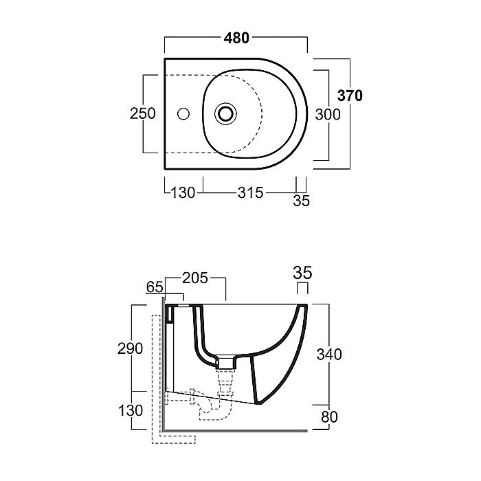 Биде подвесное Simas Vignoni VI29 XS белое купить в интернет-магазине Sanbest