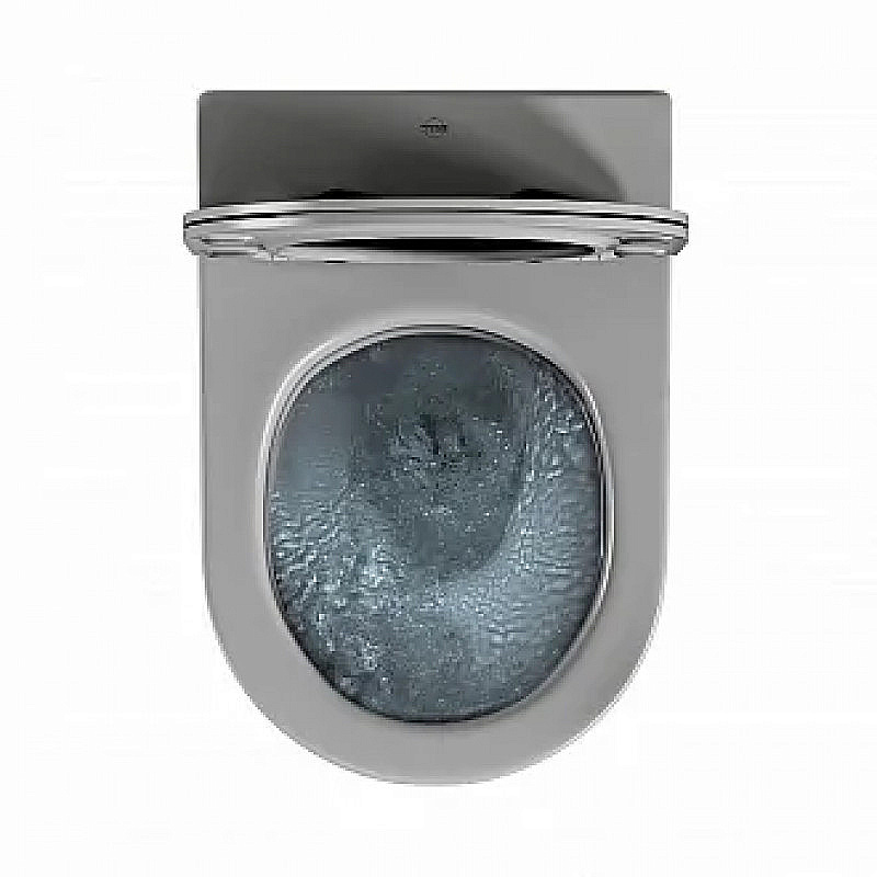 Унитаз подвесной BAS ROUND GREY безободковый, с крышкой микролифт, серый купить в интернет-магазине Sanbest