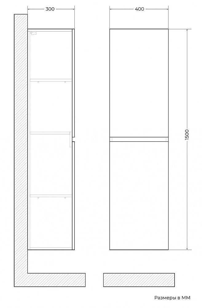 Шкаф подвесной Art&Max FAMILY-M 150см Дуб бурбон для ванной в интернет-магазине сантехники Sanbest