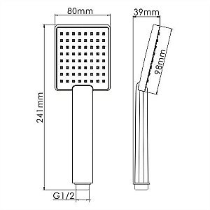 Душевая лейка WasserKRAFT A141 купить в интернет-магазине сантехники Sanbest