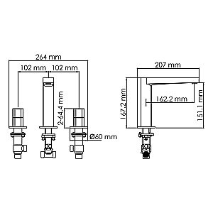 Смеситель для раковины WasserKRAFT Naab 8635 хром купить в интернет-магазине сантехники Sanbest