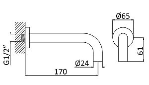 Излив для ванны Cezares Leaf SC-MM купить в интернет-магазине сантехники Sanbest