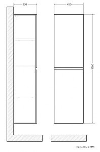 Шкаф подвесной Art&Max FAMILY-M 150см Дуб бурбон для ванной в интернет-магазине сантехники Sanbest