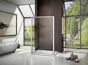 Душевой уголок Good Door Latte WTW+SP+SP 130х90 стекло прозрачное/профиль анодированный алюминий купить в интернет-магазине Sanbest