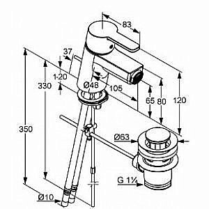 Смеситель для биде Kludi Logo Neo 375310575 купить в интернет-магазине сантехники Sanbest