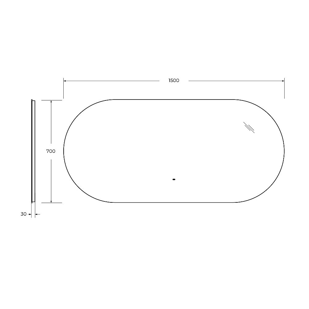 Зеркало с LED подстветкой Cezares VAGUE CZR-SPC-MOV 150x70 в ванную от интернет-магазине сантехники Sanbest