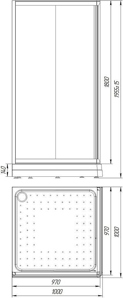Душевой уголок Радомир Дрим 100 стекло прозрачное/профиль белый купить в интернет-магазине Sanbest