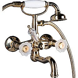 Смеситель для ванны Boheme Camelia 293 золото купить в интернет-магазине сантехники Sanbest