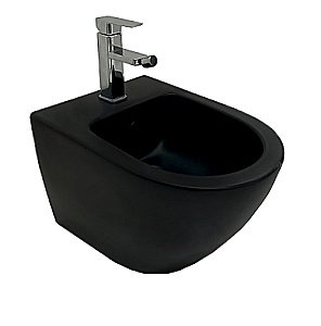 Биде подвесное CeramaLux N 2197-1МВ черное матовое купить в интернет-магазине Sanbest