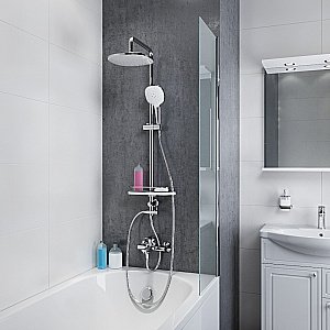 Смеситель для душа с душевой колонной Dorff Prime D0740030 хром купить в интернет-магазине сантехники Sanbest