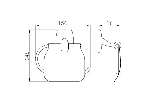 Держатель для туалетной бумаги с крышкой WONZON & WOGHAND PORTO, Хром (WW-1601) купить в интернет-магазине сантехники Sanbest