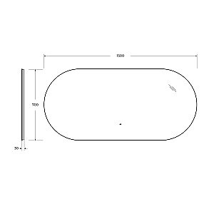 Зеркало с LED подстветкой Cezares VAGUE CZR-SPC-MOV 150x70 в ванную от интернет-магазине сантехники Sanbest