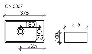Раковина Ceramica Nova ELEMENT CN5007/CN5008 купить в интернет-магазине Sanbest