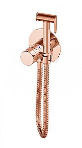 Смеситель с гигиеническим душем и термостатом встраиваемый WONZON & WOGHAND, Розовое золото (WW-88829909-RG) купить в интернет-магазине сантехники Sanbest