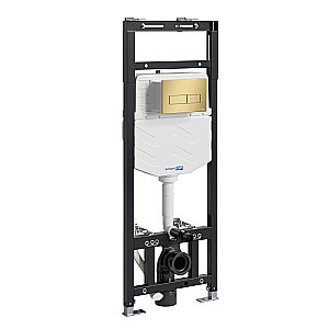 Инсталляция для унитаза WasserKraft Alme 15TLT.010.ME.MG03 кнопка матовое золото купить в интернет-магазине сантехники Sanbest