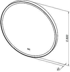 Зеркало Aquanet Тренд 80 черный в ванную от интернет-магазине сантехники Sanbest