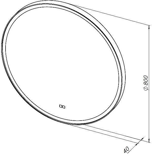 Зеркало Aquanet Тренд 80 черный в ванную от интернет-магазине сантехники Sanbest