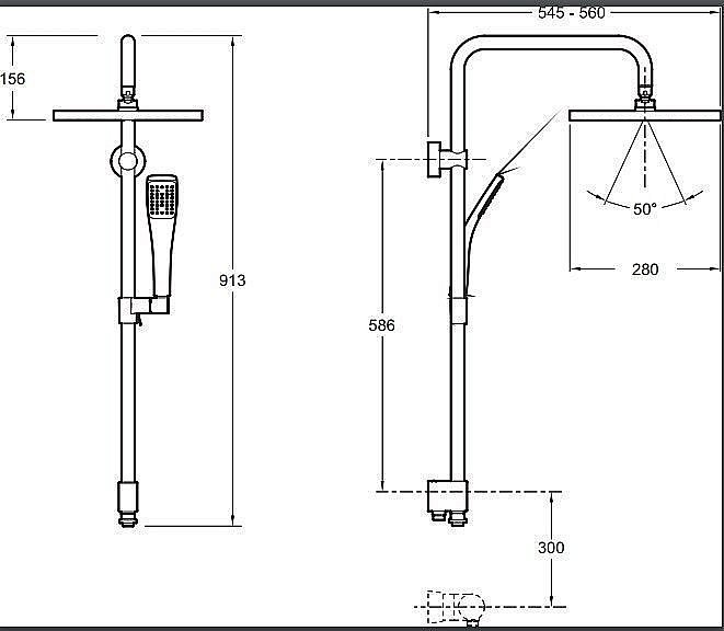 Душевая система Jacob Delafon EO E11716-CP купить в интернет-магазине сантехники Sanbest