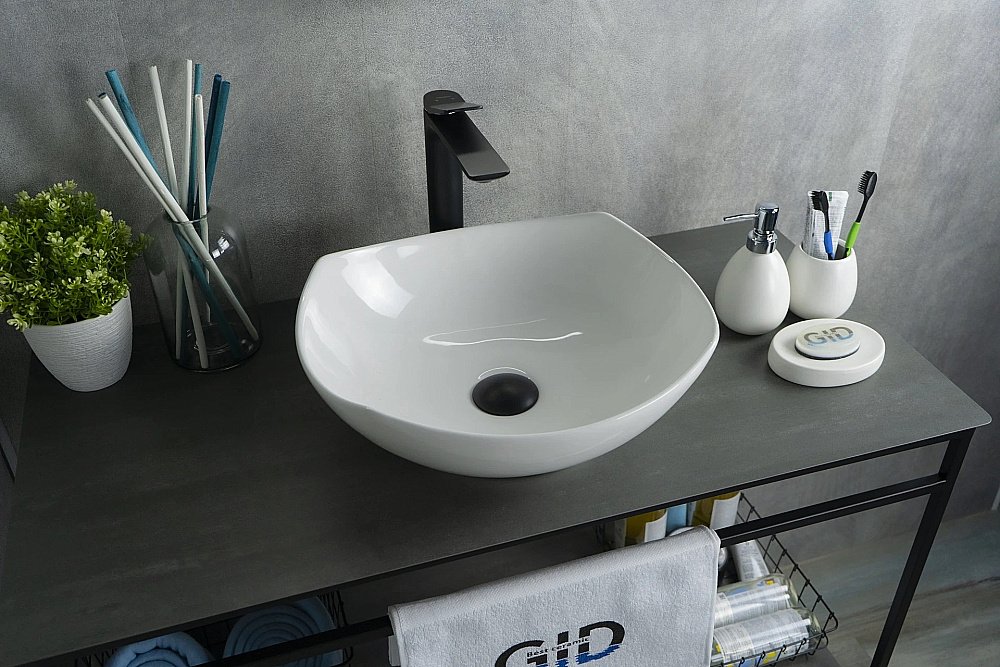 Раковина накладная Gid Creativo 41,5 N9412 51191 белая купить в интернет-магазине Sanbest