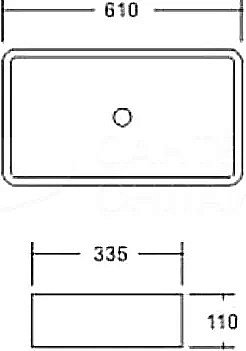 Раковина накладная SantiLine 61 SL-1073 белая купить в интернет-магазине Sanbest