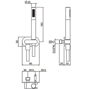 Гигиенический душ Carimali MyDream 66171-CR купить в интернет-магазине сантехники Sanbest